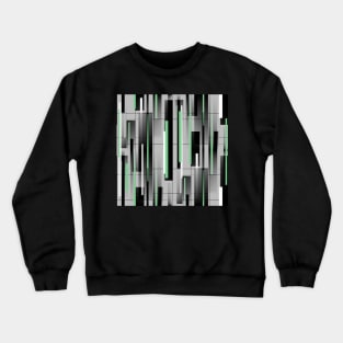 Off The Grid Green - Abstract Geometric Painting Crewneck Sweatshirt